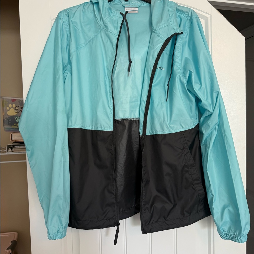 Columbia Women's Utility Jacket - Light Blue and Black